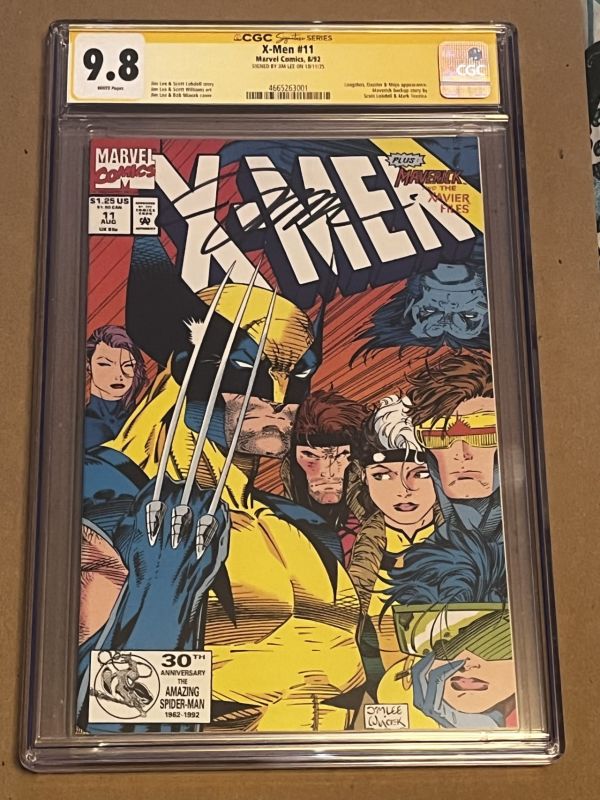 Image for X-men #11 cgc 9.8 signed by Jim Lee 