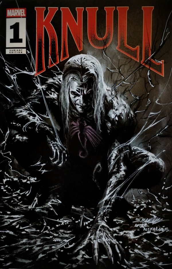 Image for Knull Black sketch cover homage to spider man 1 after Todd McFarlane by Manu Silva 