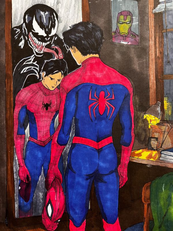 Image for Spider-Man Reflection Original Art BY RENATO (A4)