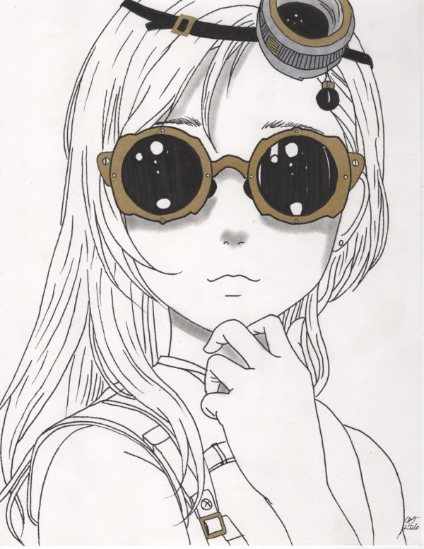 Image for Steampunk Girl Illustration