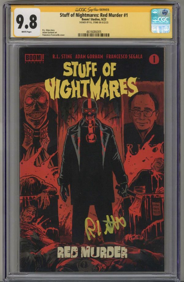 Image for STUFF OF NIGHTMARES: RED MURDER #1 CGC 9.8 SS SIGNED R.L. STINE VERY RARE POP 3