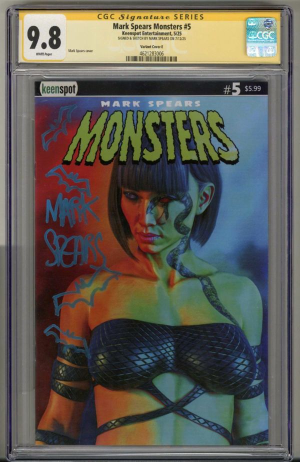 Image for MARK SPEARS MONSTERS #5 CGC 9.8 SS SIGNED REMARK MARK SPEARS VARIANT COVER POP 2