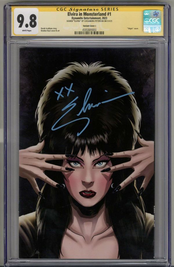 Image for ELVIRA IN MONSTERLAND #1 CGC 9.8 SS SIGNED CASSANDRA PETERSON VARIANT J POP 14