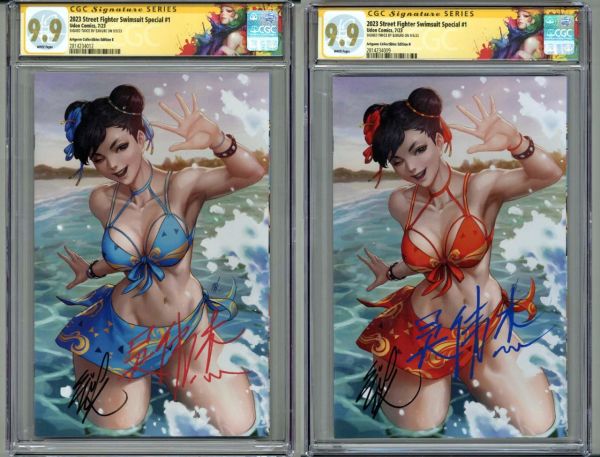 Image for 2023 STREET FIGHTER SWIMSUIT SPECIAL #1 SET 2 CGC 9.9 SS SIGNED EJIKURE NOT 9.8