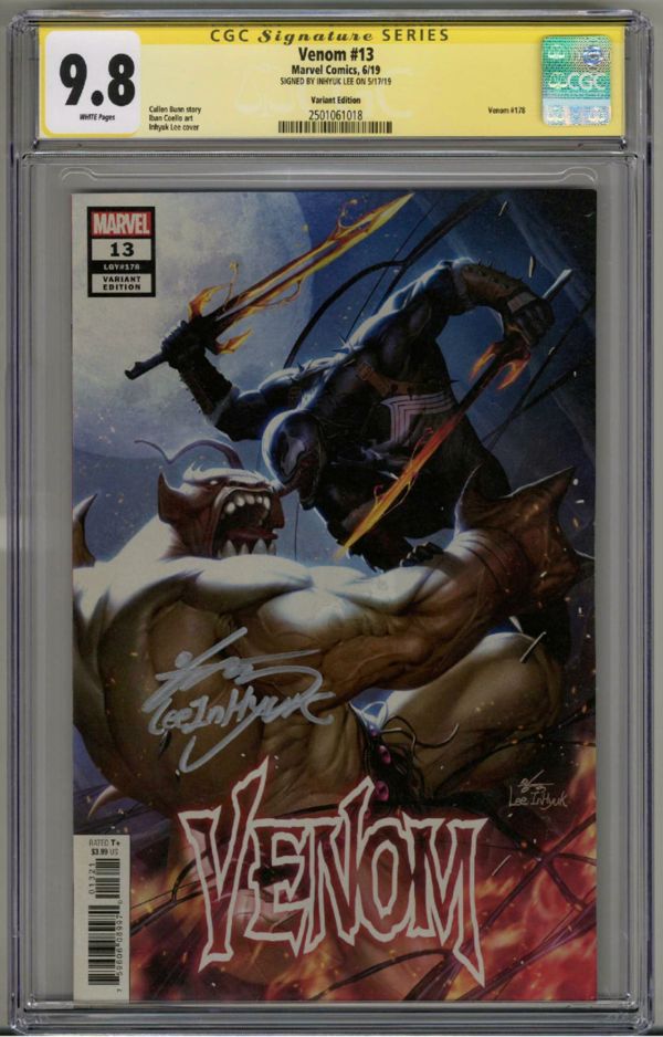 Image for VENOM #13 CGC 9.8 SS SIGNED INHYUK LEE VARIANT EDITION LOW POP 15 RARE