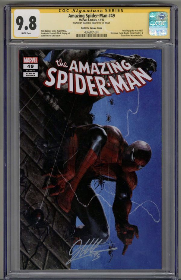 Image for AMAZING SPIDER-MAN #49 CGC 9.8 SS SIGNED GABRIELE DELL'OTTO VARIANT LOW POP 2