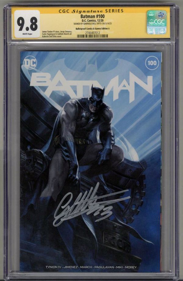 Image for BATMAN #100 CGC 9.8 SS SIGNED GABRIELE DELL'OTTO BULLETPROOF VARIANT LOW POP 1