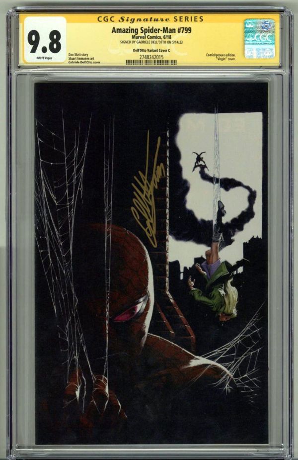 Image for AMAZING SPIDER-MAN #799 CGC 9.8 SS SIGNED GABRIELE DELL'OTTO VIRGIN COVER POP 5