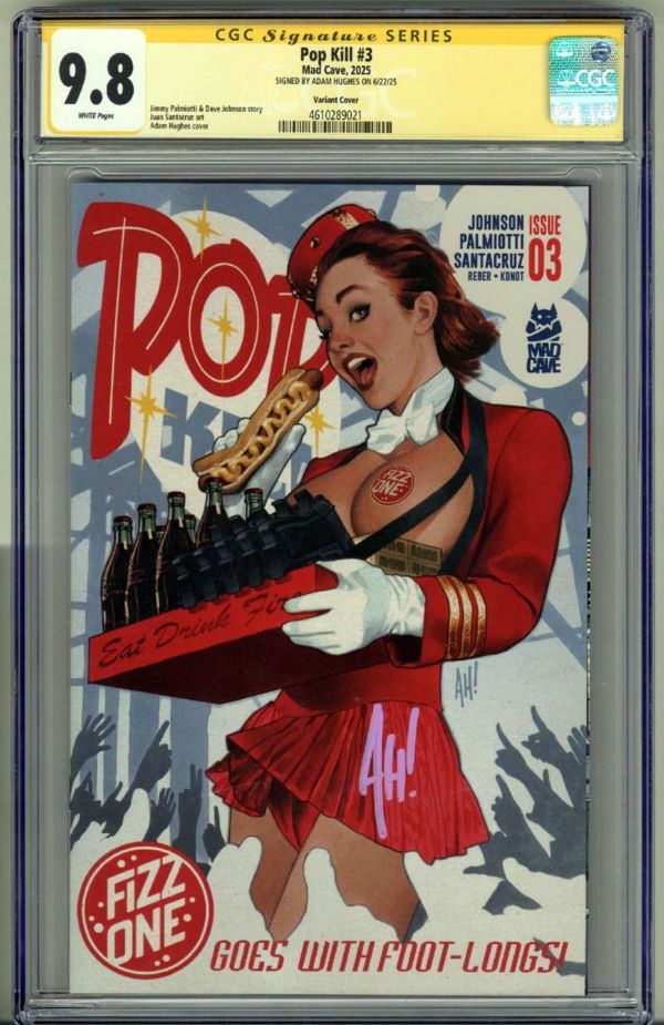 Image for POP KILL #3 CGC 9.8 SS SIGNED ADAM HUGHES VARIANT COVER EDITION POP 13 RARE