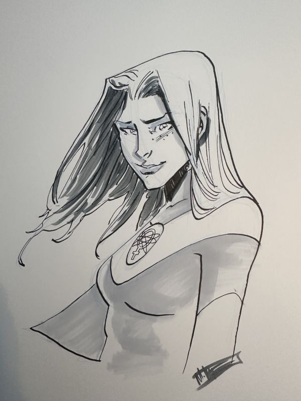 Image for Atom Eve 9x12 Art by Mike Norton