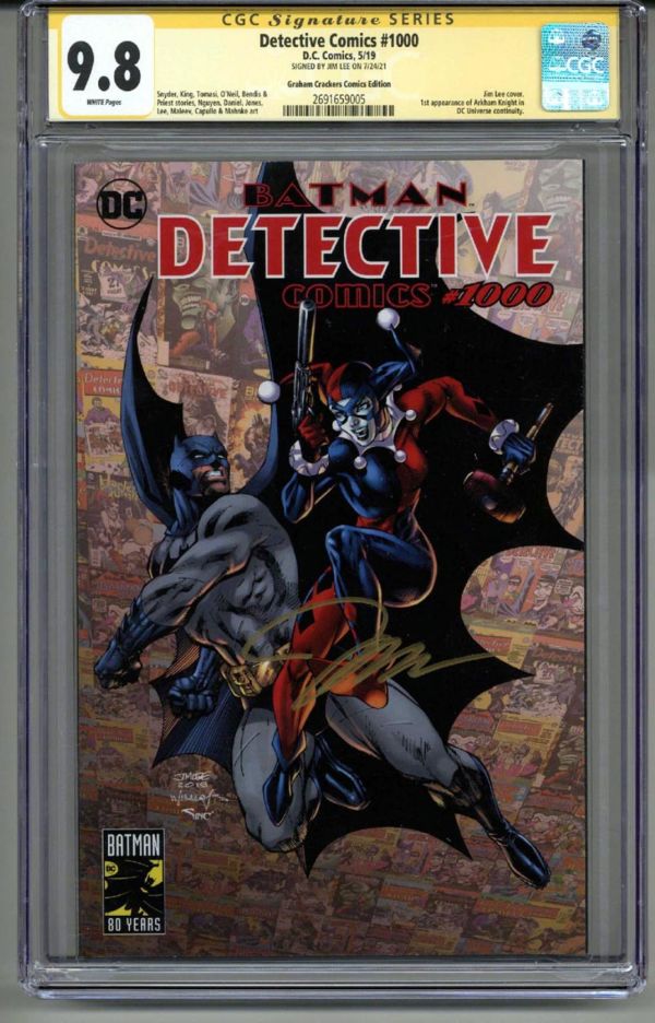 Image for DETECTIVE COMICS #1000 CGC 9.8 SS SIGNED JIM LEE DC BATMAN HARLEY QUINN GRAHAM