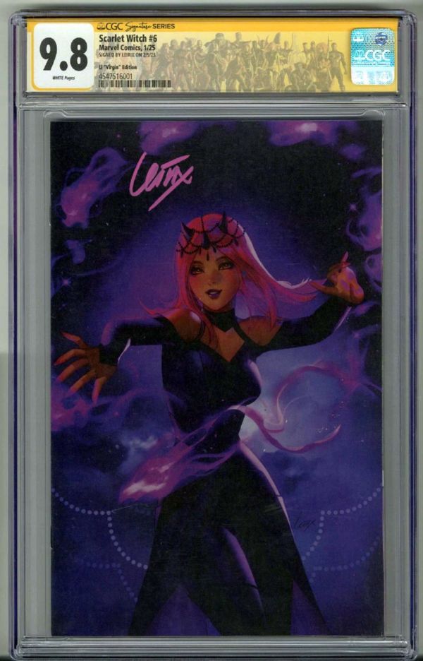Image for SCARLET WITCH #6 CGC 9.8 SS SIGNED LESLEY LEIRIX LI VIRGIN VARIANT POP 2 RARE