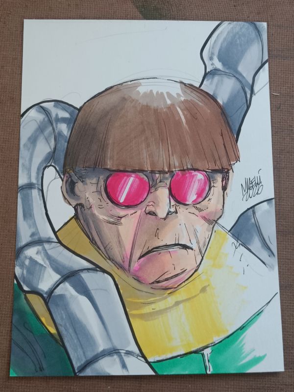 Image for Doctor Octopus head shot art by Alessandro Micelli 