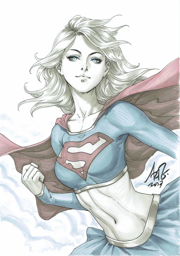 Image for Stanley Artgerm Lau - Michael Turner Supergirl colour convention sketch from 2017