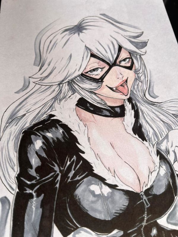 Image for Black Cat Pin Up Renato 9x12 