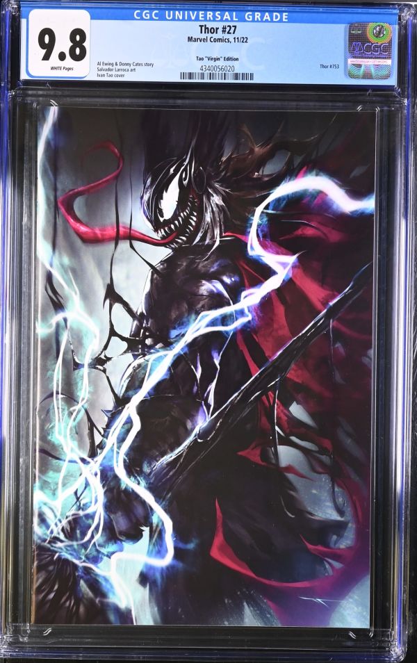 Image for Thor #27 | Tao "Virgin" Edition | CGC 9.8 | UniversalThor #753Al Ewing & Donny Cates storySalvador Larroca artIvan Tao cover