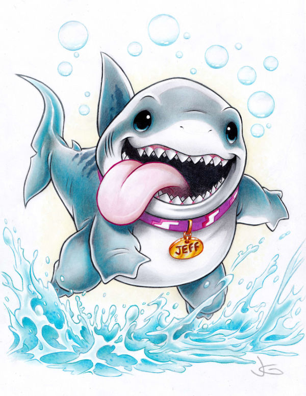 Image for Original Jeff The Land Shark inspired Commission by Jack Gray 