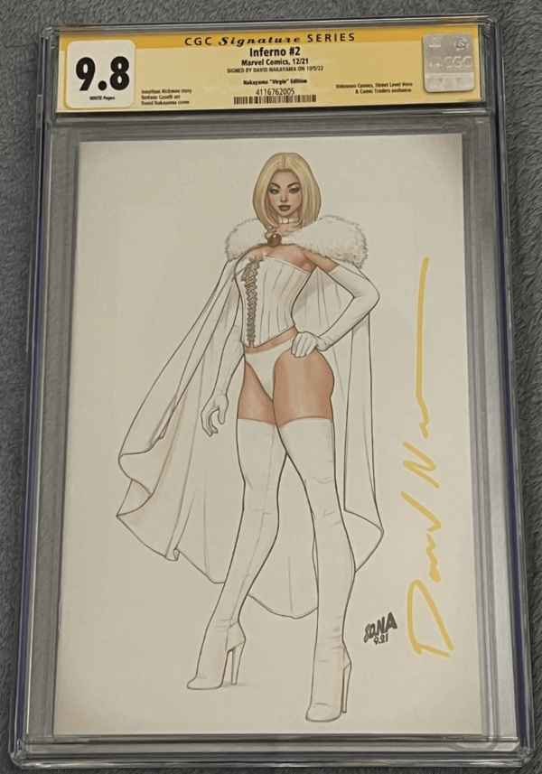 Image for INFERNO #2 CGC SS 9.8 DAVID NAKAYAMA DNA SIGNED VIRGIN VARIANT MARVEL X-MEN