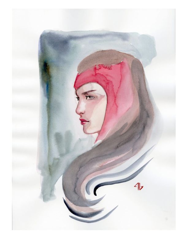 Image for Scarlet Witch Watercolor by Adi Granov