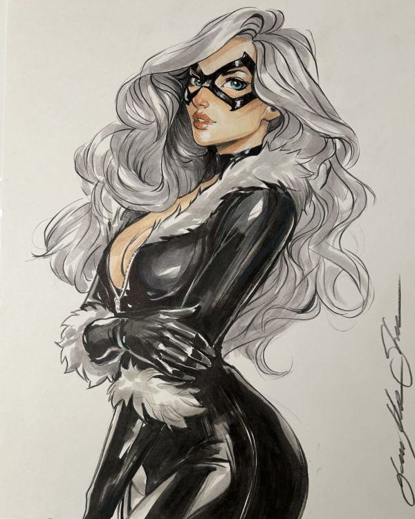 Image for Black Cat Original Art Commission by Guilherme Silva