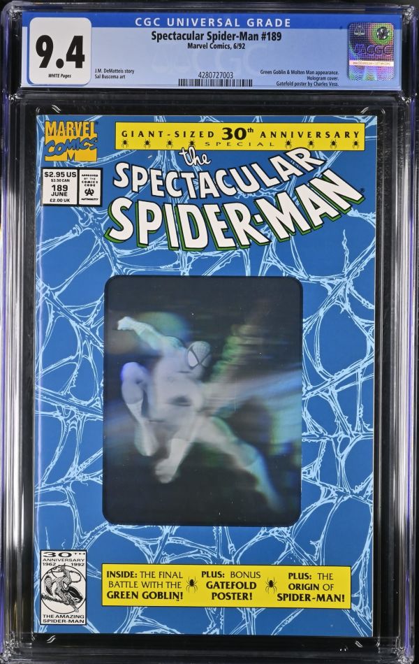 Image for Spectacular Spider-Man #189 CGC 9.4