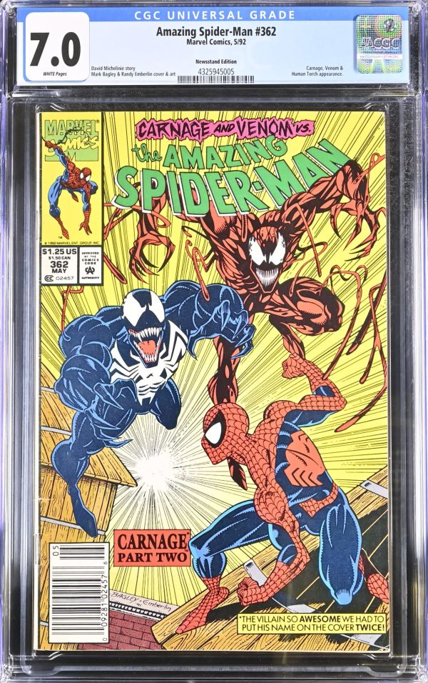 Image for Amazing Spider-Man #362 CGC 7.0