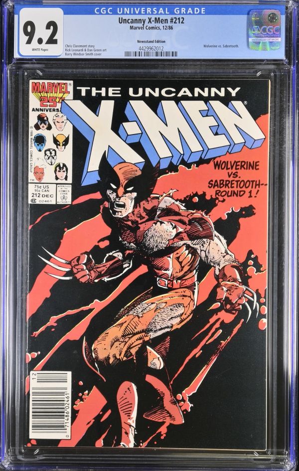 Image for Uncanny X-Men #212 CGC 9.2