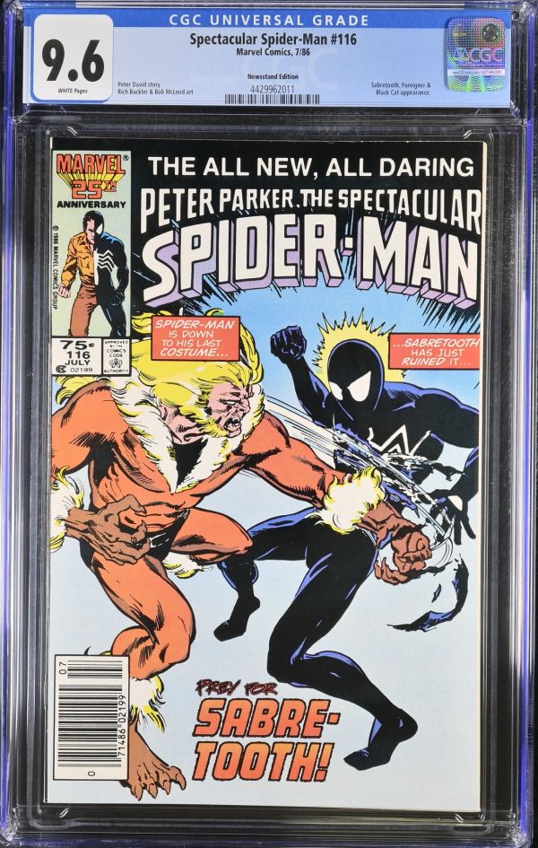 Image for Spectacular Spider-Man #116 CGC 9.6