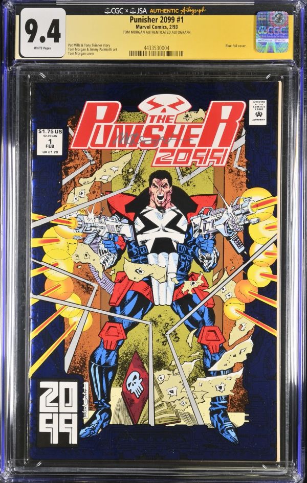 Image for Punisher 2099 #1 CGC 9.4 Signed by Tom Morgan