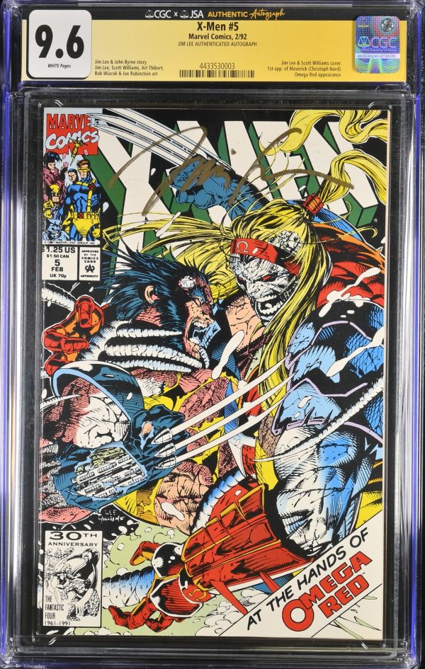 Image for X-Men #5 CGC 9.6 Signed by Jim Lee