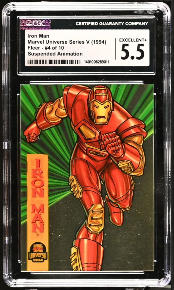 Image for Iron Man #4 of 10 | Marvel Universe Series V | Suspended Animation | CGC 5.5