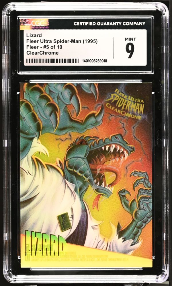 Image for Lizard #5 of 10 | Fleer Ultra Spider-Man | ClearChrome | CGC 9