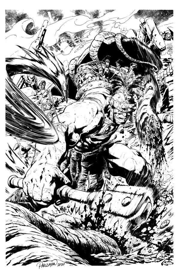 Image for Planet Hulk commission, 11 x 17 inked, 2020