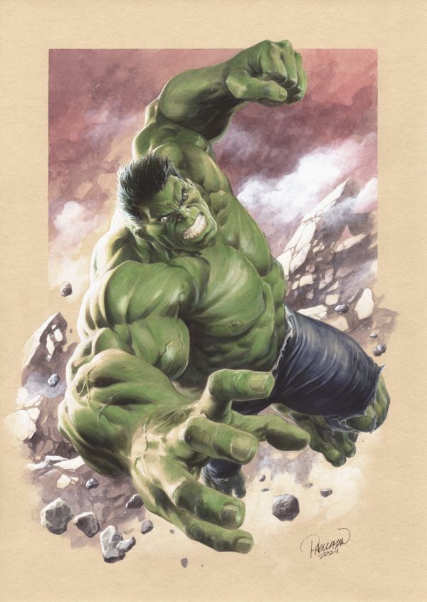 Image for Incredible Hulk, 11 x 17 Acrylics, 2021