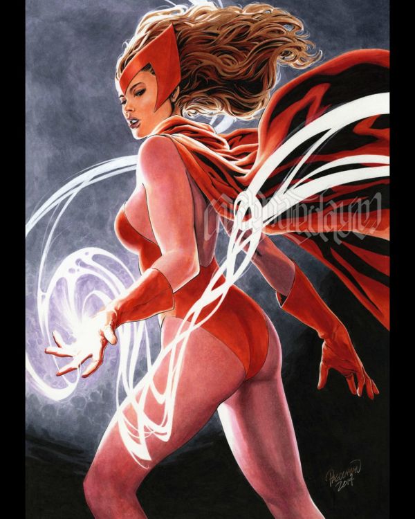 Image for Scarlet Witch, 11 x 17 colored copics, 2014