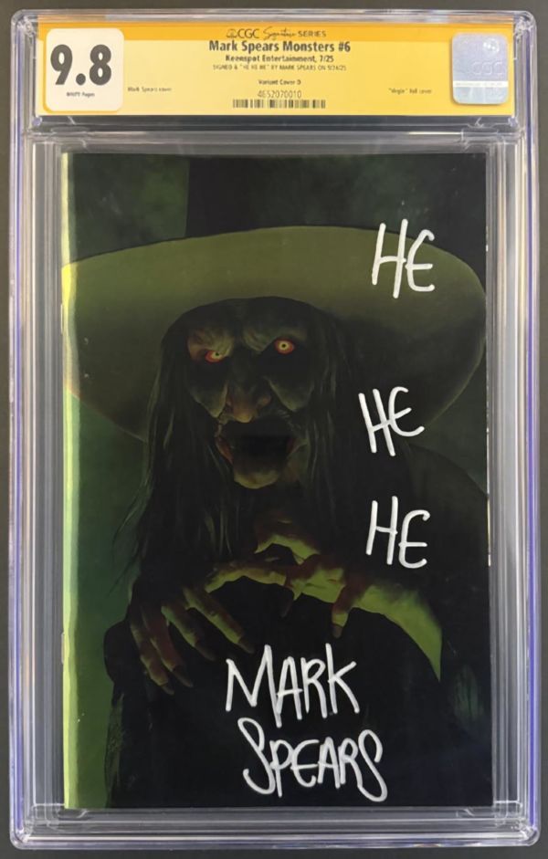 Image for MARK SPEARS MONSTERS #6 CGC 9.8 SS SIGNED MARK SPEARS VIRGIN FOIL VARIANT POP 2