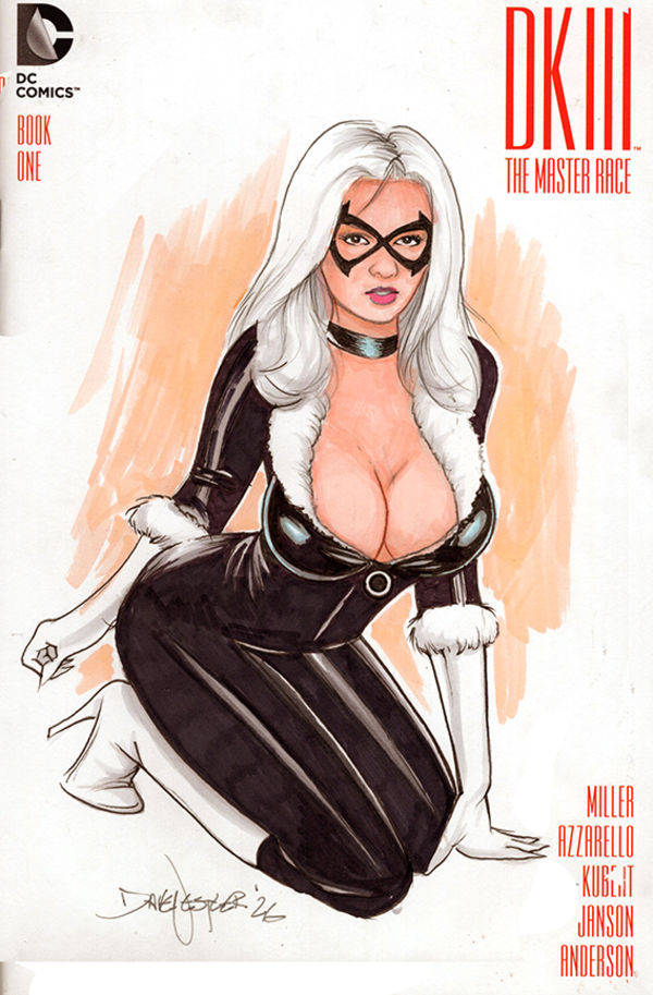 Image for Black Cat sketch cover, ink and marker