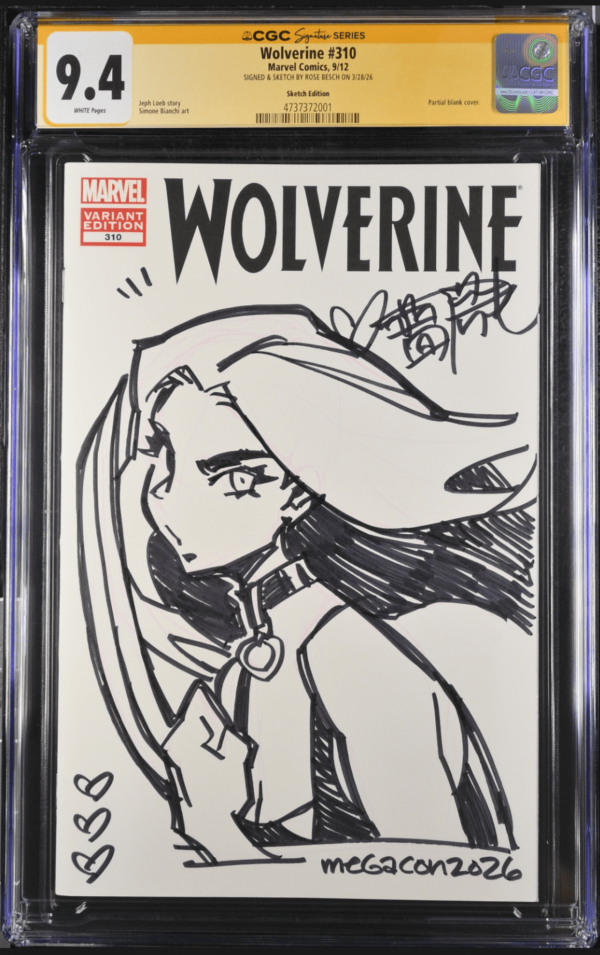 Image for Wolverine #310 CGC 9.4 Sketched and Signed By Rose Besch