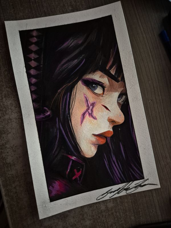 Image for Psylocke - Pinup art by Guilherme Silva - 7,0" x 11,5"