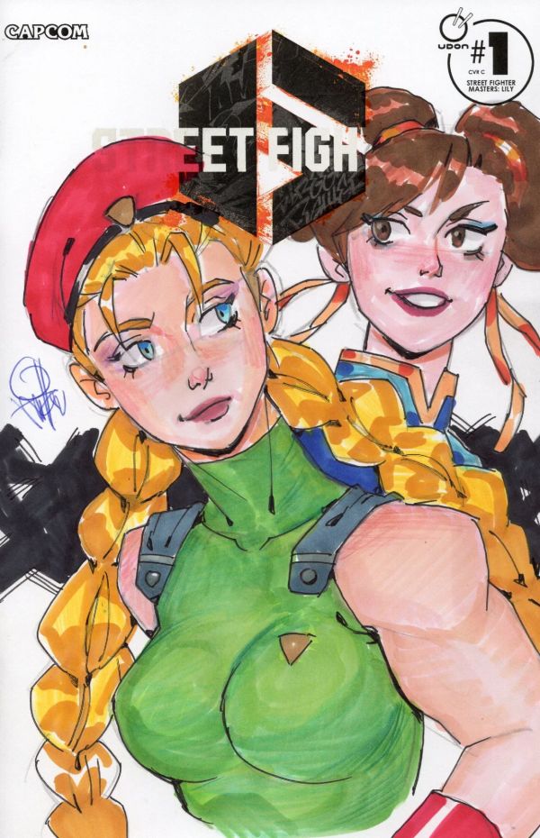 Image for Cammy and Chun-Li (Street Fighter) sketch cover by Mel Milton