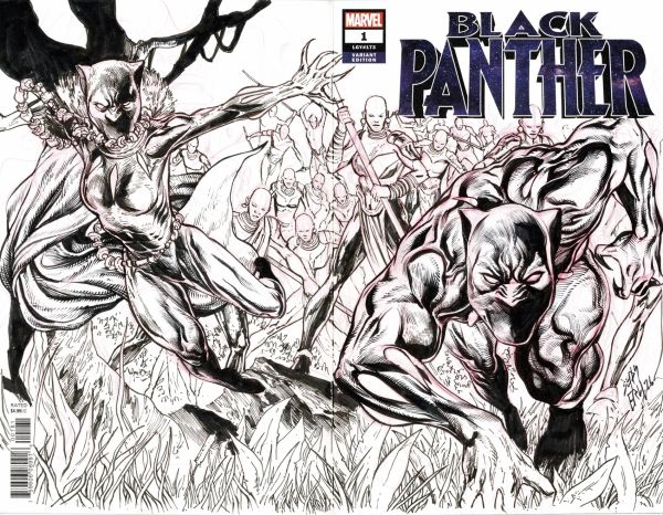Image for Black Panther #1 sketchcover by Sean Damien Hill