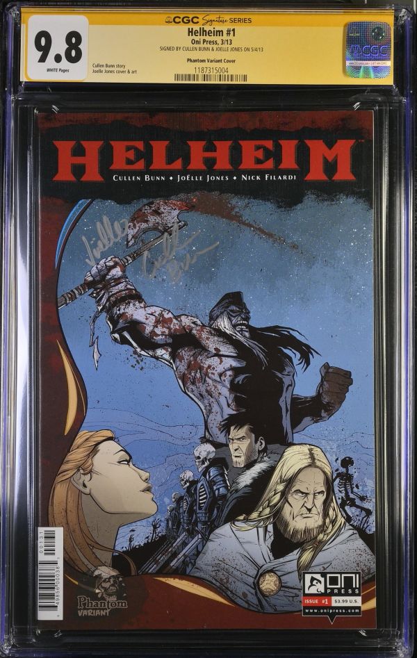 Image for HELHEIM #1 CGC 9.8 SS SIGNED CULLEN BUNN & JOELLE JONES VARIANT COVER LOW POP