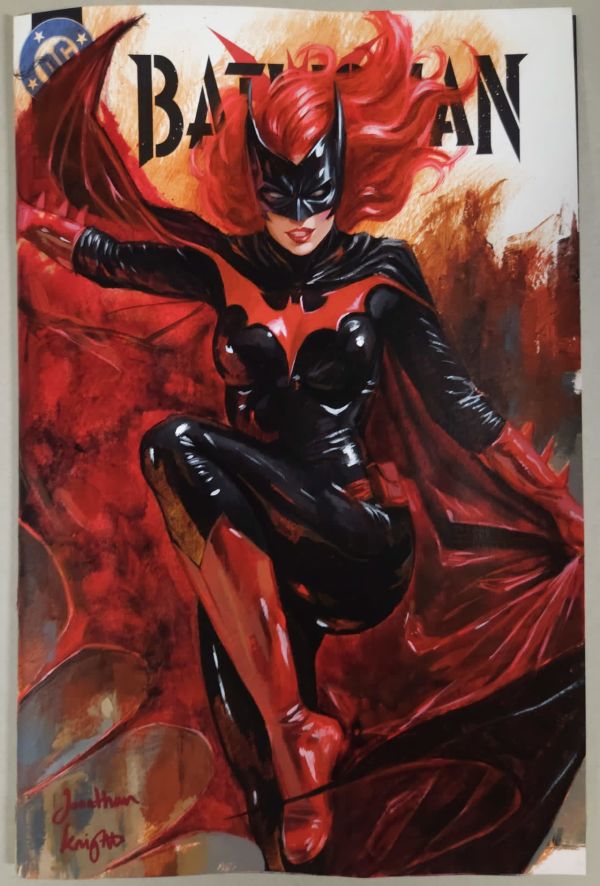 Image for Batwoman - Acrylic painting on Blank Variant comic