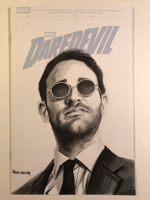 Image for Daredevil Sketch Cover Featuring Charlie Cox as Matt Murdock