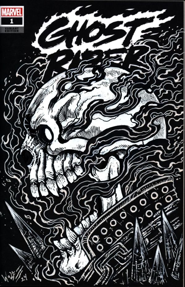 Image for Ghost Rider Sketch Cover by Maria Wolf