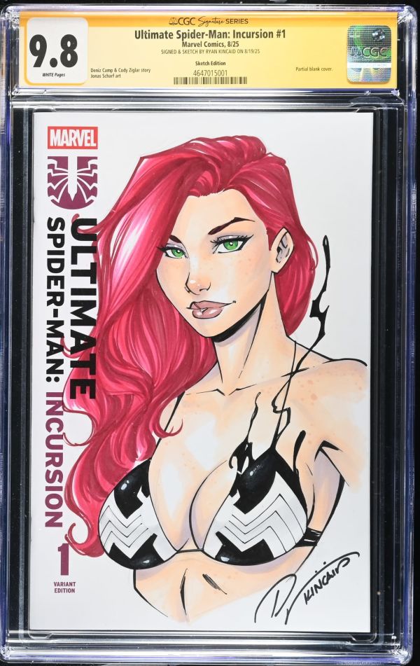 Image for Ultimate Spider-Man: Incursion #1 CGC 9.8 Signed & Sketched by Ryan Kincaid