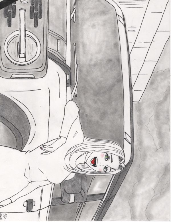 Image for Original Woman and her bronco Illustration