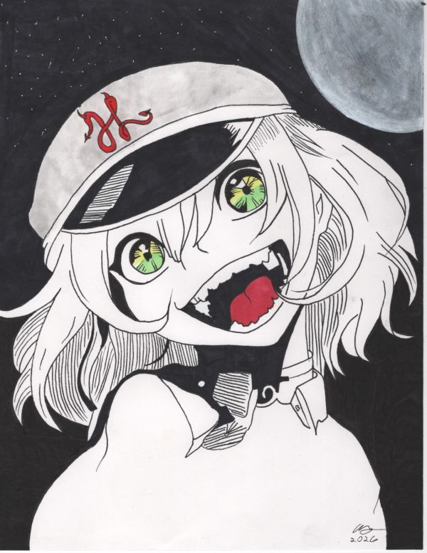Image for Anime-Inspired Illustration with Moon Background
