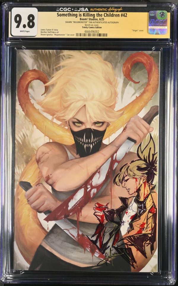 Image for Something is Killing the Children #42 CGC 9.8 Signed & Remarked by Shawn "Mujumonster" Tan