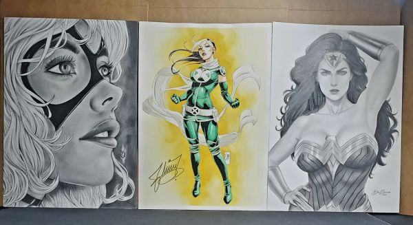 Image for Rogue by Flinn, Black Cat by Elberty, Wonder Woman by Eric